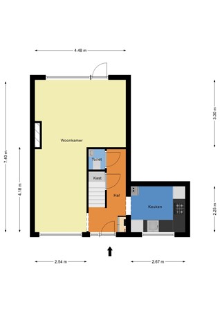 Floorplan - Schotelstraat 48, 3314 XT Dordrecht